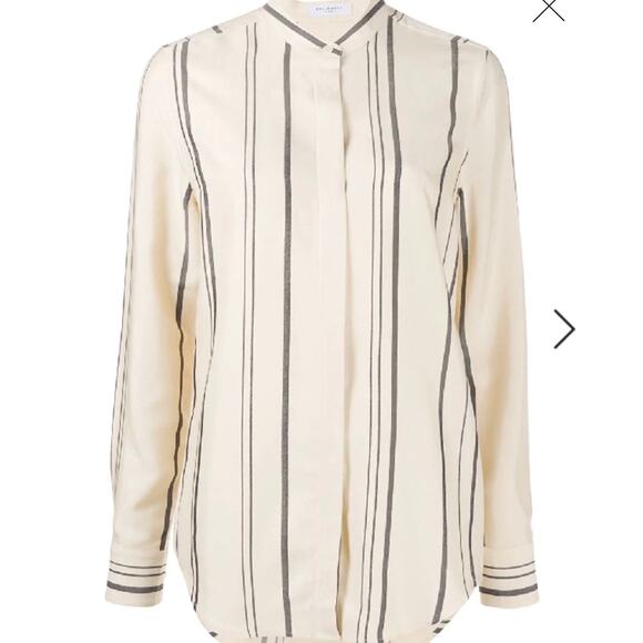 NWT Equipment Cherine Striped Collarless Shirt - Picture 3 of 11